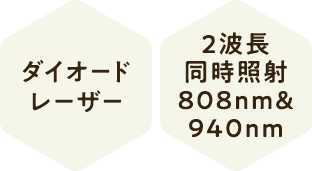 ダイオードレーザー 2波長同時照射808nm&940nm