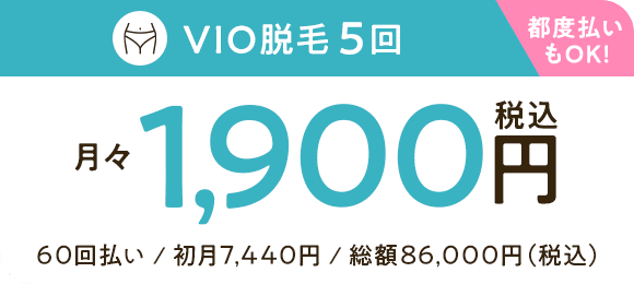 VIO脱毛5回