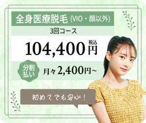 全身医療脱毛3回コース