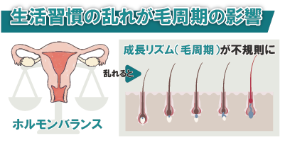 生活習慣の乱れが毛周期に与える影響