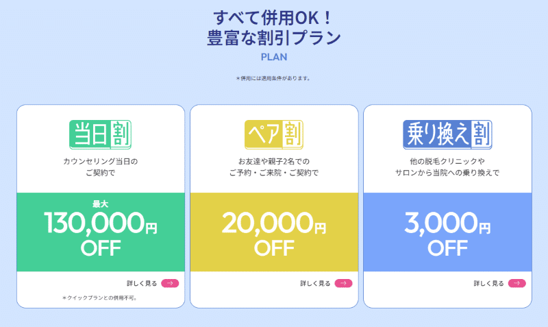 フレイアクリニック_割引プラン